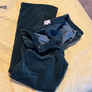 Pilcro Deep Teal Corduroy Trousers